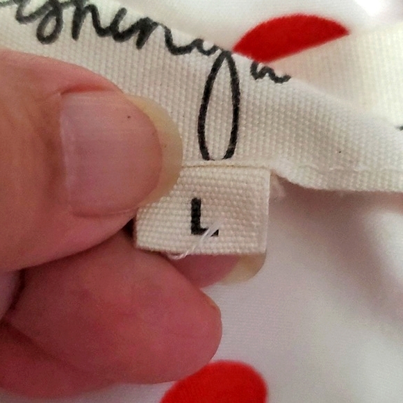 Wishing Waves Cream & Red Polka Dot Tied Waist Button Up Top Picnic Retro - Picture 11 of 12